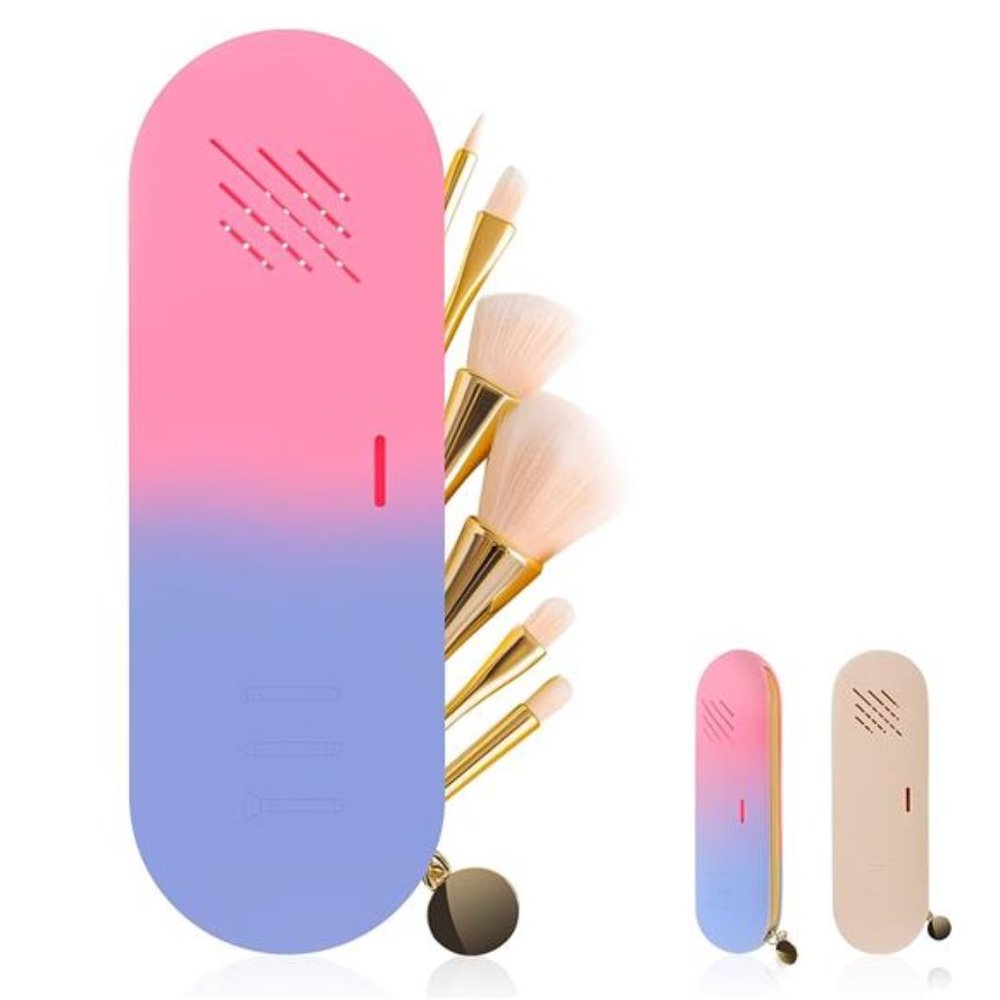 Silicone Travel Makeup Brush Holder, Brush Organizer for Travel or Bathroom Stor
